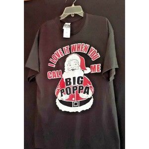 Santa Love It When You Call Me Big Poppa Shirt Mens XL Quality Black